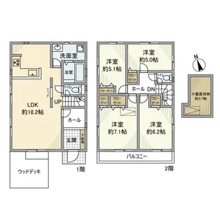 神奈川県川崎市麻生区岡上2【一戸建】の間取り