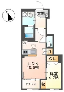 東京都武蔵村山市本町2【アパート】の間取り