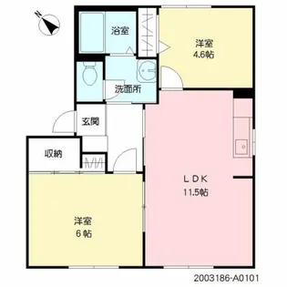 ライフ・フォレスト【1階】の間取り