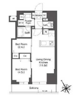 BLUROCK後楽園【6階】の間取り