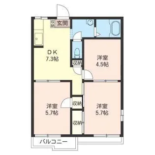 埼玉県川越市宮下町2【アパート】の間取り