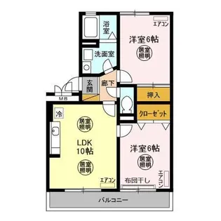 オーシャンヒルズ FG【3階】の間取り