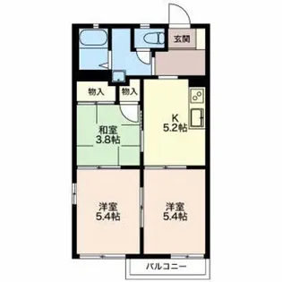 アーバンシュトラーセ【2階】の間取り