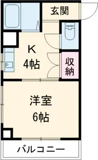ハイツ有瀬【1階】の間取り