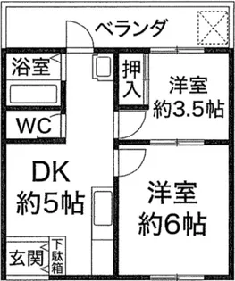 グリーンマンション【1階】の間取り