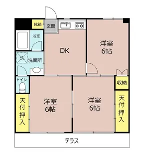 千葉県茂原市茂原【マンション】の間取り
