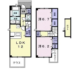 愛知県名古屋市守山区永森町【アパート】の間取り