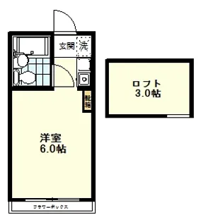 コーポ有木【2階】の間取り