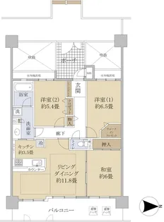 ローレルコート茨木桜通り【5階】の間取り