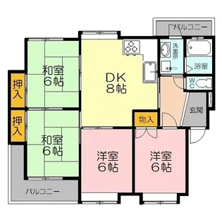 アクスコート宮永【3階】の間取り