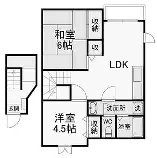 埼玉県深谷市西大沼【アパート】の間取り