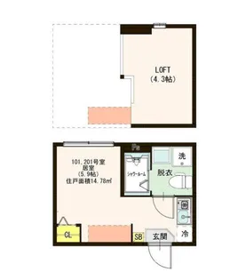 東京都足立区柳原1【アパート】の間取り