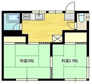 若楠コーポ【1階】の間取り