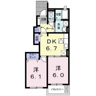 広島県三次市畠敷町【アパート】の間取り