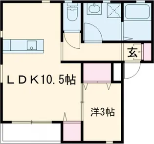 新潟県新潟市中央区米山5【アパート】の間取り