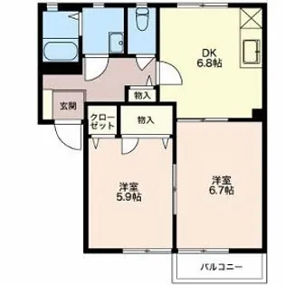 エテルノ サンライズ C【1階】の間取り