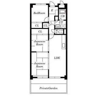 里水マンションB【3階】の間取り