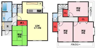 千葉県柏市柏【一戸建】の間取り