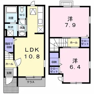 サンリット・ヴィラ・イーストD【1階】の間取り