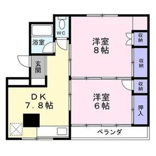 梅田ハイツ【4階】の間取り