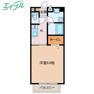 ミカーサ西新地【1階】の間取り