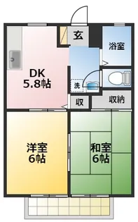 サンシティ西尾口【2階】の間取り