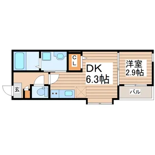 アストレア長町【1階】の間取り
