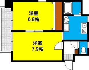 メゾンシャンティ【4階】の間取り