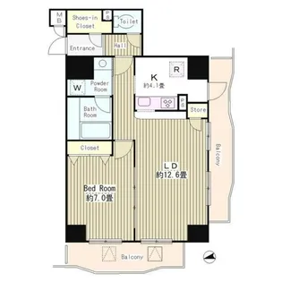東京都港区高輪1【マンション】の間取り