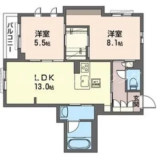レフィシア【1階】の間取り