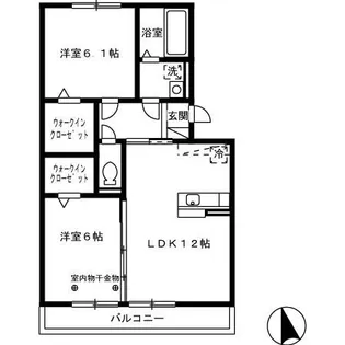 福岡県久留米市大善寺南1【アパート】の間取り