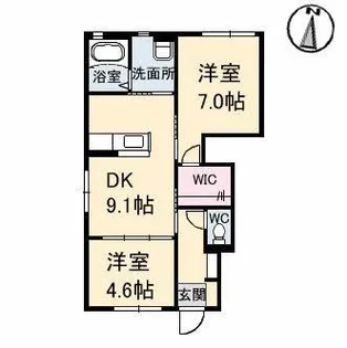 フロレゾン B棟【1階】の間取り