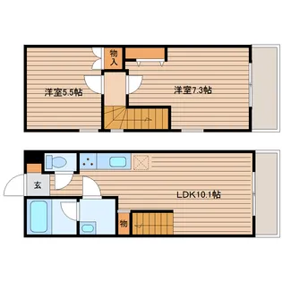 Azul中山【1階】の間取り
