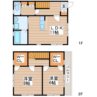 宮城県仙台市若林区中倉3【一戸建】の間取り