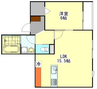1LDKの間取り画像