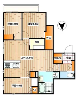 エバーグリーンパークヴィラ【1階】の間取り