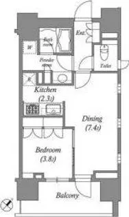 LaSante千駄木【2階】の間取り