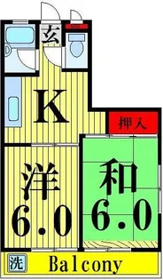 第十アサヒハイツ【1階】の間取り