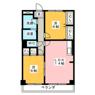 エスポワールメゾン神郷【5階】の間取り