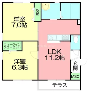 神奈川県秦野市松原町【マンション】の間取り