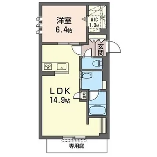 メゾン・ド・アムー【1階】の間取り