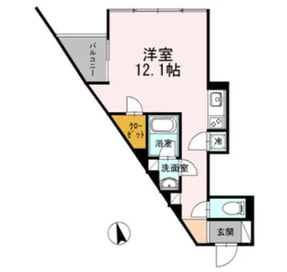 カスタリア目黒長者丸【2階】の間取り