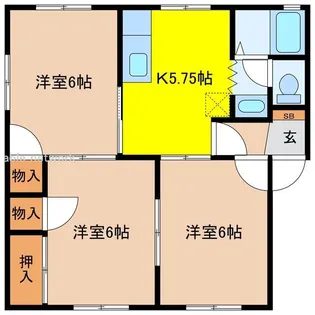 サンモールニューセブン【2階】の間取り