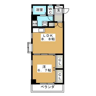 フローラル堀木【6階】の間取り