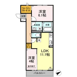 ルークス花園【3階】の間取り