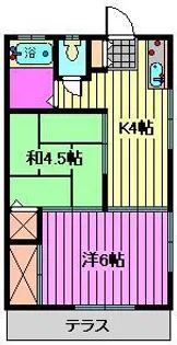 KMコテージ【2階】の間取り