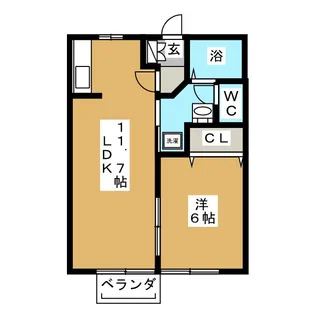 レトアアレックス【1階】の間取り