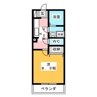 サンピア幸【1階】の間取り