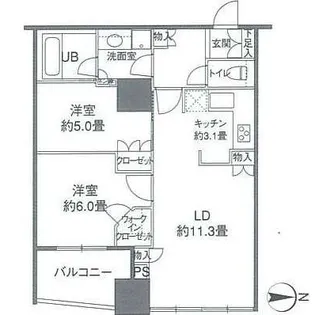 カスタリアタワー品川シーサイド【17階】の間取り