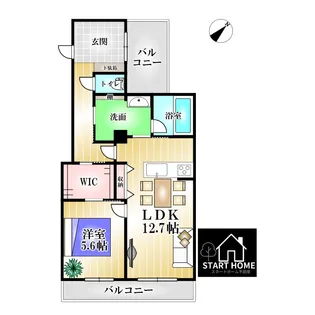 shaMaisonグランフィリア【3階】の間取り